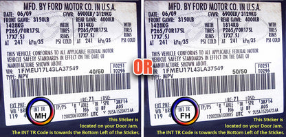 2009 ford f150 tan seat cover intr mh fh