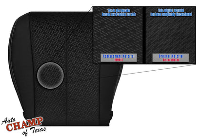 2011-2014 Toyota Sienna Driver Side Bottom Leather Cloth Seat Cover Black
