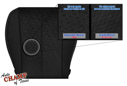 2011-2014 Toyota Sienna Passenger Side Bottom Leather Cloth Seat Cover Black