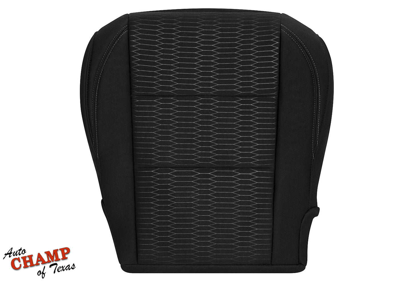2016-2019 Toyota Tacoma SR5 Driver Side Bottom Cloth Seat Cover Black with Gray Double Stitch