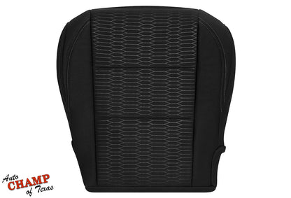 2016-2019 Toyota Tacoma SR5 Driver Side Bottom Cloth Seat Cover Black with Gray Double Stitch