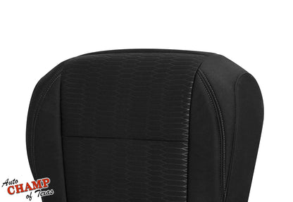 2016-2019 Toyota Tacoma SR5 Driver Side Bottom Cloth Seat Cover Black with Gray Double Stitch
