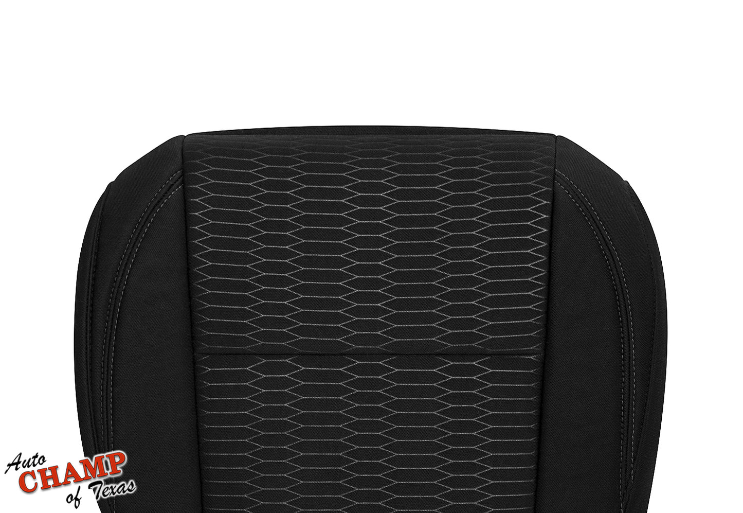 2016-2019 Toyota Tacoma SR5 Driver Side Bottom Cloth Seat Cover Black with Gray Double Stitch