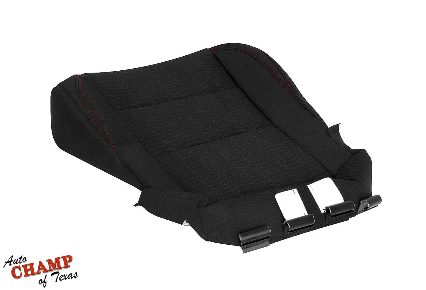 2016-2019 Toyota Tacoma SR5 Driver Side Bottom Cloth Seat Cover Black with Red Double Stitch