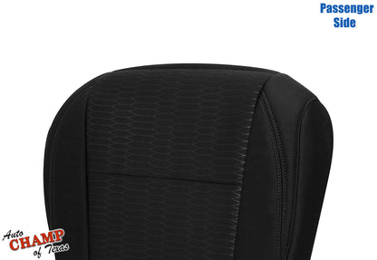 2016-2019 Toyota Tacoma SR5 Passenger Side Bottom Cloth Seat Cover Black with Gray Double Stitch