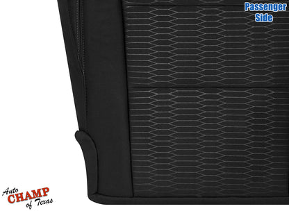 2016-2019 Toyota Tacoma SR5 Passenger Side Bottom Cloth Seat Cover Black with Gray Double Stitch