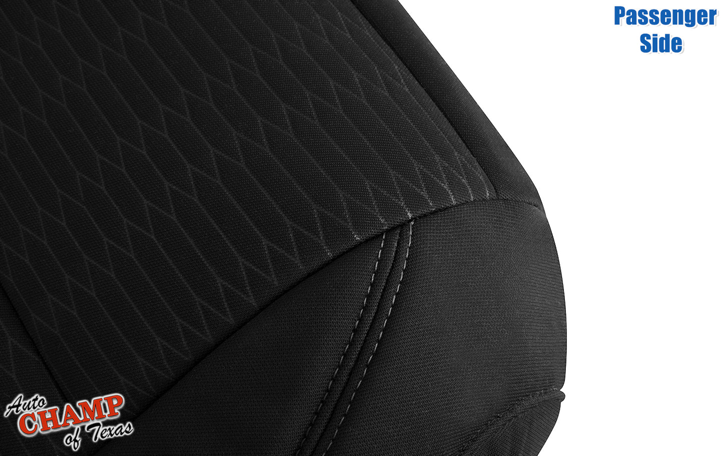 2016-2019 Toyota Tacoma SR5 Passenger Side Bottom Cloth Seat Cover Black with Gray Double Stitch
