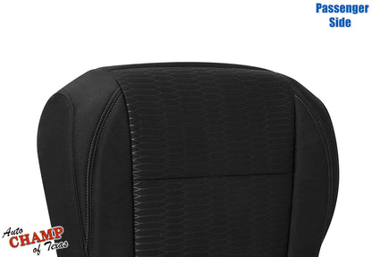 2016-2019 Toyota Tacoma SR5 Passenger Side Bottom Cloth Seat Cover Black with Gray Double Stitch