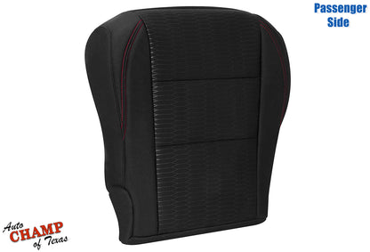 2016-2019 Toyota Tacoma SR5 Passenger Side Bottom Cloth Seat Cover Black with Red Double Stitch