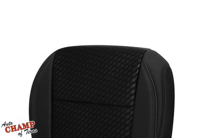 2020-2023 Toyota Tacoma SR5 Driver Bottom Cloth Seat Cover Black Gray Double Stitch