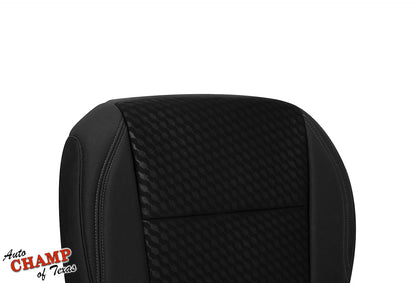 2020-2023 Toyota Tacoma SR5 Driver Bottom Cloth Seat Cover Black Gray Double Stitch
