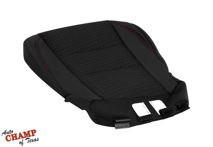 2020-2023 Toyota Tacoma SR5 Driver Bottom Cloth Seat Cover Black Red Double Stitch