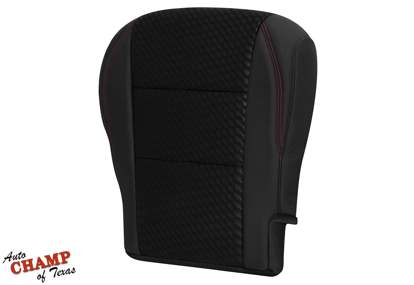 2020-2023 Toyota Tacoma SR5 Driver Bottom Cloth Seat Cover Black Red Double Stitch