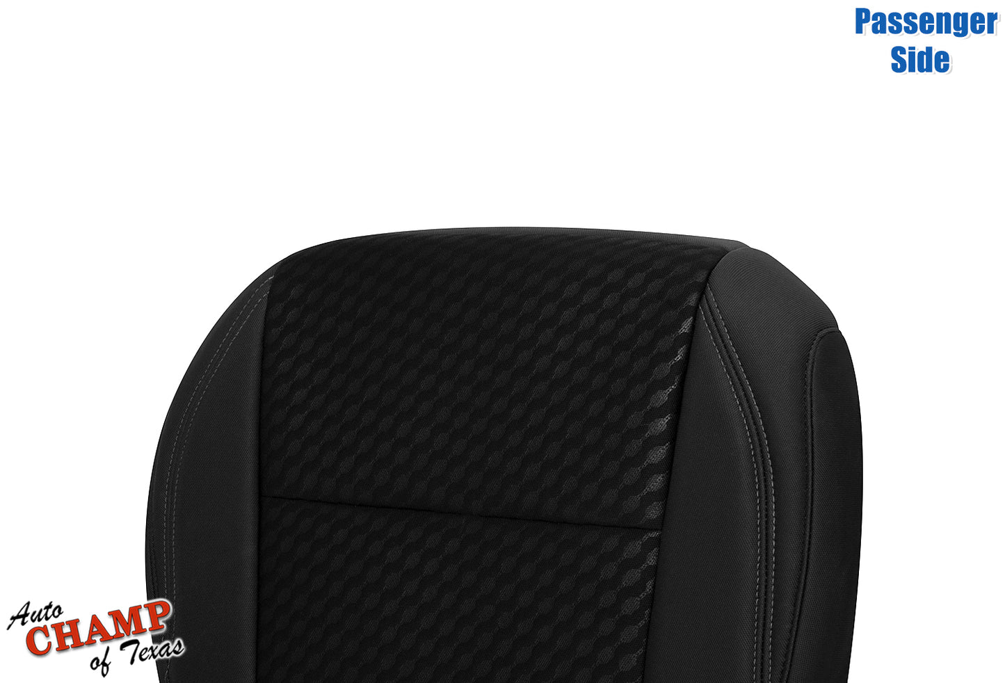 2020-2023 Toyota Tacoma SR5 Passenger Bottom Cloth Seat Cover Black Gray Double Stitch