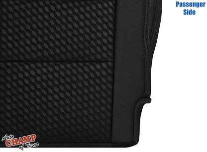 2020-2023 Toyota Tacoma SR5 Passenger Bottom Cloth Seat Cover Black Gray Double Stitch