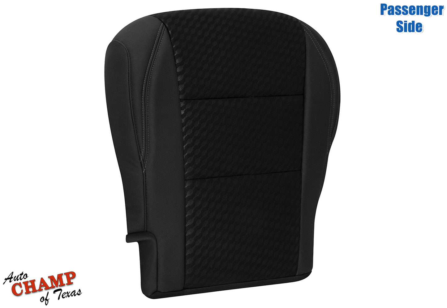 2020-2023 Toyota Tacoma SR5 Passenger Bottom Cloth Seat Cover Black Gray Double Stitch