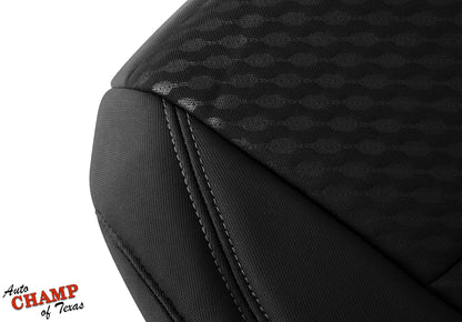 2020-2023 Toyota Tacoma SR5 Passenger Bottom Cloth Seat Cover Black Gray Double Stitch