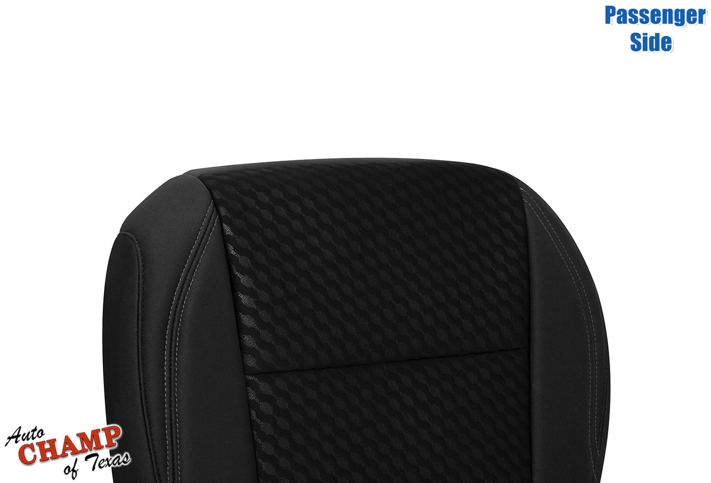 2020-2023 Toyota Tacoma SR5 Passenger Bottom Cloth Seat Cover Black Gray Double Stitch