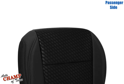 2020-2023 Toyota Tacoma SR5 Passenger Bottom Cloth Seat Cover Black Gray Double Stitch