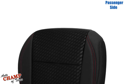 2020-2023 Toyota Tacoma SR5 Passenger Bottom Cloth Seat Cover Black Red Double Stitch