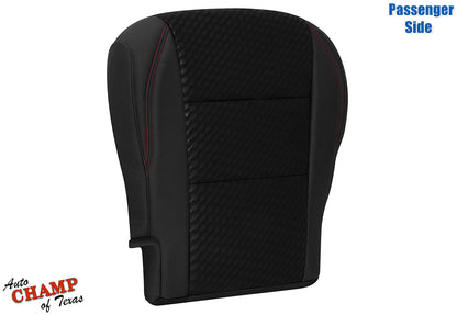 2020-2023 Toyota Tacoma SR5 Passenger Bottom Cloth Seat Cover Black Red Double Stitch