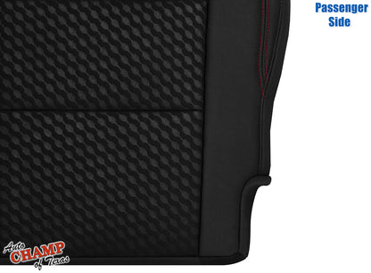 2020-2023 Toyota Tacoma SR5 Passenger Bottom Cloth Seat Cover Black Red Double Stitch