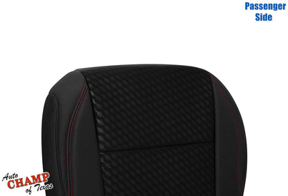 2020-2023 Toyota Tacoma SR5 Passenger Bottom Cloth Seat Cover Black Red Double Stitch