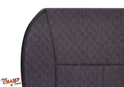 1999-2001 jeep cherokee classic driver side bottom replacement cloth seat cover dark gray with black vinyl