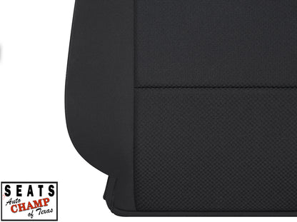 2015 2019 gmc sierra 1500 passenger lean back seat cover jet black cloth
