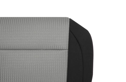 cloth seat cover red stitch 2008 2015 driver titan black gray nissan