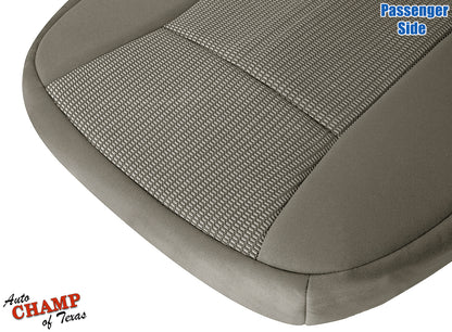 2007-2011 Dodge Dakota Passenger Side Bottom Cloth Seat Cover Medium Khaki Tan