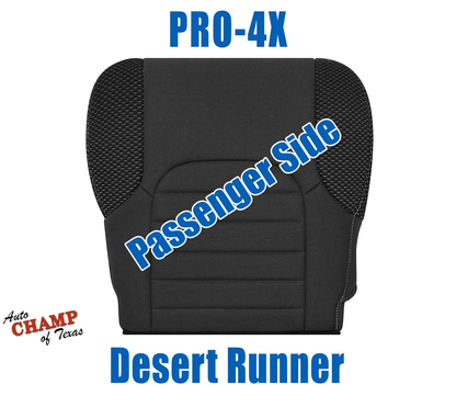 2005-2021 Nissan Frontier PRO-4X Passenger Side Bottom Cloth Seat Cover Dark Gray